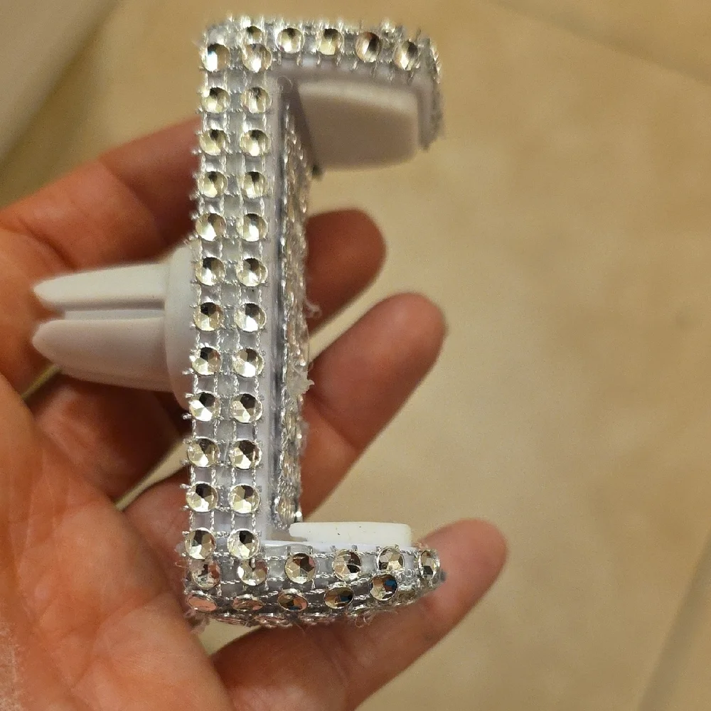Crystal-Embellished Phone Grip - Silver